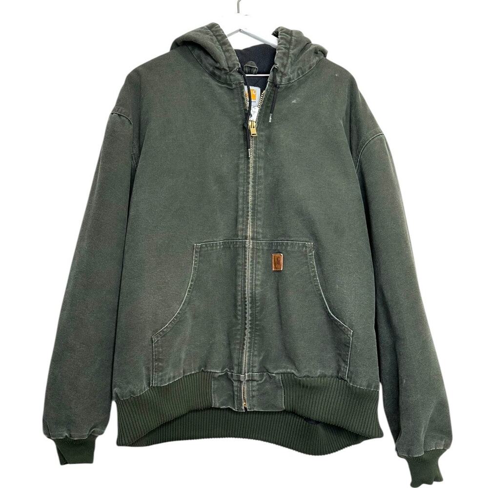 Carhartt Men’s Vintage Duck Active Jacket 2XL Green – Oversized Workwear Coat
